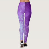 ダークドリーム効果絵を描(ばちゃばちゃ)跳ねる雲パープル レギンス (裏面)