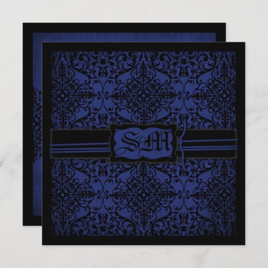 ダークナイトウェディング招待広場 招待状 (正面/裏面)