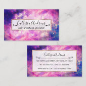 ダークナイトグラディエント銀河系白熱［赤熱］光を放つ〔占星術の〕十二宮図星空S 名刺 (正面/裏面)