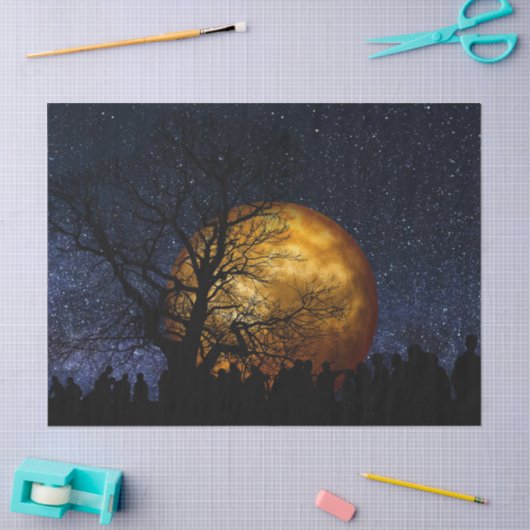 ダークナイトスターズ巨大すごいムーンツリーピープル 薄葉紙 (クラフト)