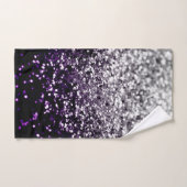 ダークナイトパープルブラックシルバーグリッター#1 #shiny バスタオルセット (ハンドタオル)