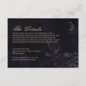 ダークナイトフローラボホパープルゴシック結婚ズ エンクロージャーカード (正面)