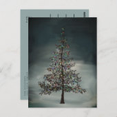 ダークナイトムーディモダンーホリデイクリスマスツリー ポストカード (正面/裏面)