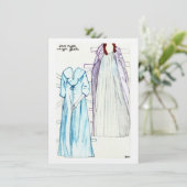 ダークナイトリネン紙ドールファッションforマギー 招待状 (スタンド正面)