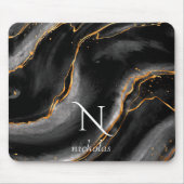 ダークナイト金ゴールドグリッター大理石カスタマイズ マウスパッド (正面)