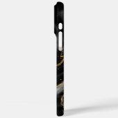 ダークナイト金ゴールドグリッター大理石カスタマイズ Case-Mate iPhoneケース (裏面 / 左)