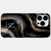 ダークナイト金ゴールドグリッター大理石カスタマイズ Case-Mate iPhoneケース (裏面 (横))