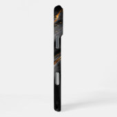 ダークナイト金ゴールドグリッター大理石カスタマイズ iPhoneケース (右側面)