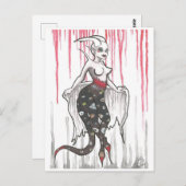 ダークニンフ眼球悪魔マンガファンタジーアート ポストカード (正面/裏面)