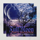 ダークネイチャー フルムーン ハロウィンパーティー 招待状 (正面/裏面)