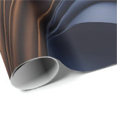 ダークネイビーとブロンズのメイトラッピング紙 ラッピングペーパー (ロールコーナー)