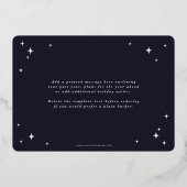 ダークネイビーシーズンズグリーティングレトロスターズフラット 箔シーズンカード (裏面)