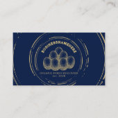 ダークネイビーチキンエッグQRコード 名刺 (正面)