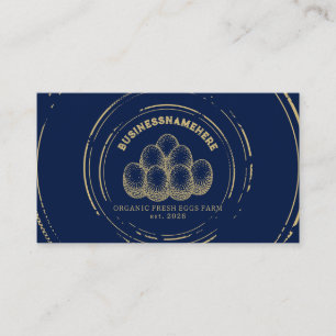 ダークネイビーチキンエッグQRコード 名刺