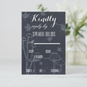 ダークネイビーチョークキノコ 出欠カード (スタンド正面)