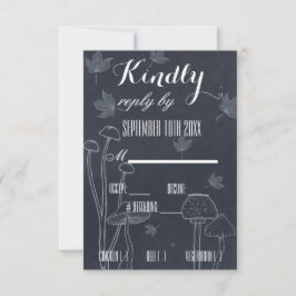 ダークネイビーチョークキノコ 出欠カード