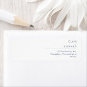 ダークネイビーフォント差出人住所ラベル ラベル (インサイチュ)