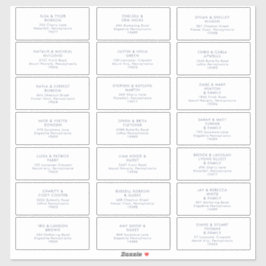 ダークネイビーフォント結婚のゲストアドレスステッカー シール