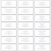 ダークネイビーフォント結婚のゲストアドレスステッカー シール (正面)