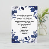 ダークネイビーブルーとホワイトメモリアル 招待状 (スタンド正面)