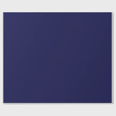 ダークネイビーブルーカラー無地のミニマル深い海 ラッピングペーパー (フラット)