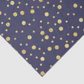 ダークネイビーブルーゴールデンシックドットティッシュペーパー 薄葉紙 (詳細)