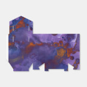 ダークネイビーブルーパープルと銅インクスプラッシュ フェイバーボックス (折り畳みなし)