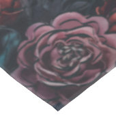 ダークネイビーブルーフローラエレガントウェディングマルーンマウヴ テーブルクロス (アングル)