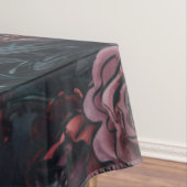 ダークネイビーブルーフローラエレガントウェディングマルーンマウヴ テーブルクロス (インサイチュ)