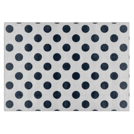 ダークネイビーブルー水玉模様 カッティングボード