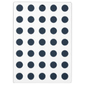 ダークネイビーブルー水玉模様 クリップボード (裏面)