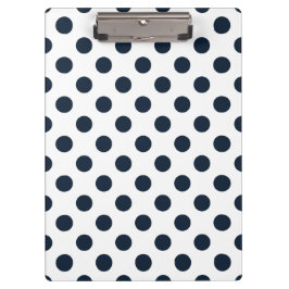 ダークネイビーブルー水玉模様 クリップボード