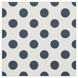 ダークネイビーブルー水玉模様 ファブリック