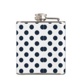 ダークネイビーブルー水玉模様 フラスク (裏面)