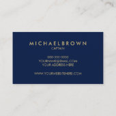 ダークネイビーブルー航海のいかり 名刺 (裏面)