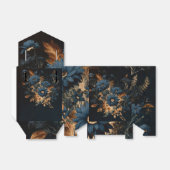 ダークネイビーブルー&金ゴールド素朴グラムボホ結婚ズ フェイバーボックス (折り畳みなし)