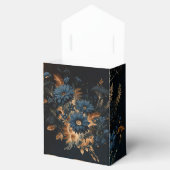 ダークネイビーブルー&金ゴールド素朴グラムボホ結婚ズ フェイバーボックス (オープン)