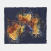 ダークネイビー神秘的な秋 フリースブランケット (正面(横))