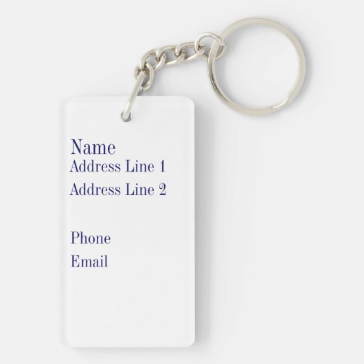 ダークネイビー&ターコイズプレイドキーチェーン キーホルダー (裏面)