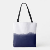ダークネイビー 水彩画 トートバッグ (裏面)