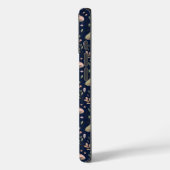 ダークネイビー+真菌 シームレス パターン ダーク アカデミア Case-Mate iPhoneケース (裏面 / 左)