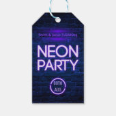 ダークネオンパーティの招待状で輝企業のく ギフトタグ (正面)