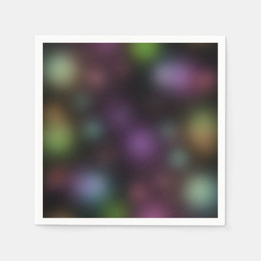 ダークネオンライトおもしろい誕生日パーティーで輝く スタンダードカクテルナプキン (正面)