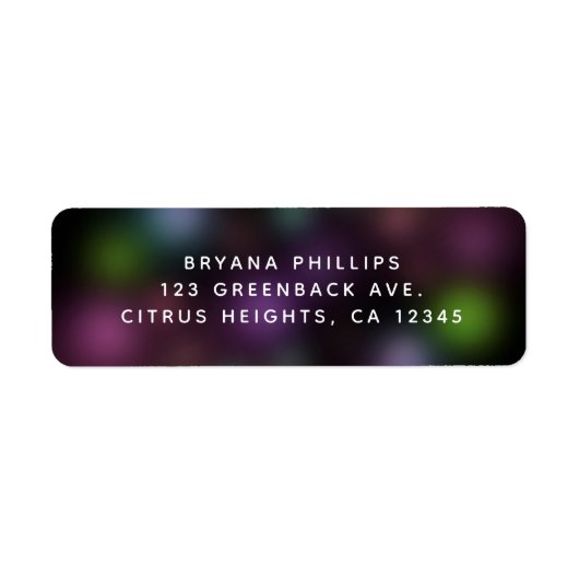 ダークネオンライトおもしろい誕生日パーティーで輝く ラベル (正面)