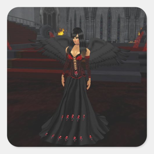 ダークネスエンジェルスティッカー スクエアシール (正面)