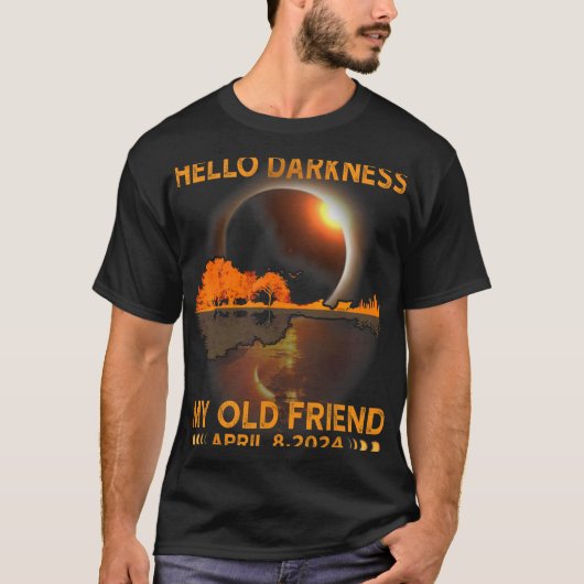 ダークネス私の友太陽の友Eclipse 2024年4月8日ファンズ Tシャツ (正面)