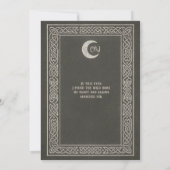 ダークノルディックバイキングムーン結婚式招待状 招待状 (裏面)