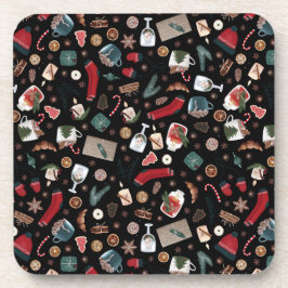 ダークハイゲクリスマスパターン コースター