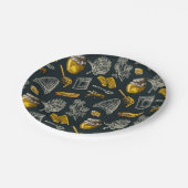 ダークハニービーハイブヴィンテージナチュラル素朴 ペーパープレート (アングル)