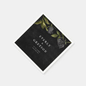 ダークハロウィン結婚バラ スタンダードカクテルナプキン (角)